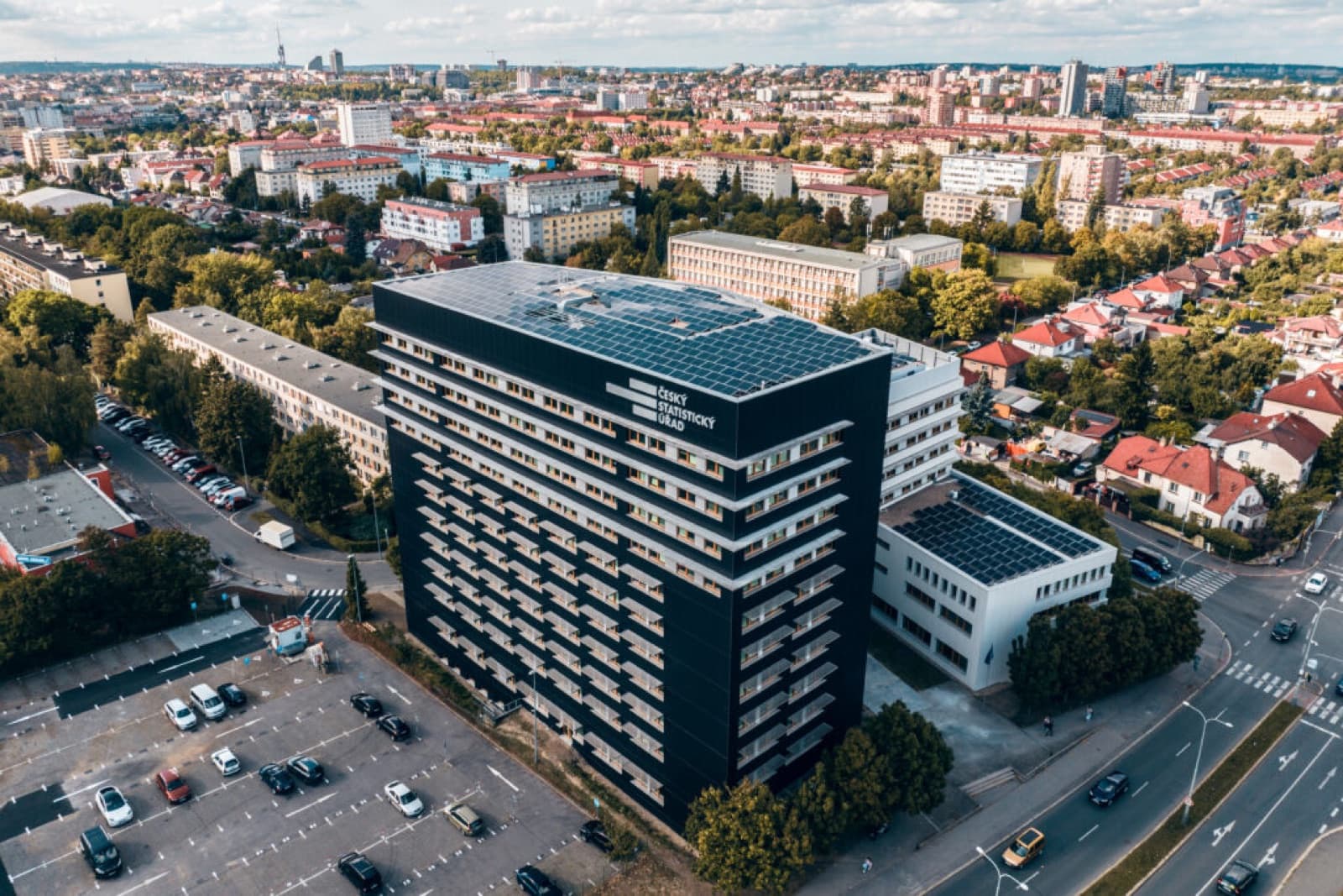 Budova ústředí Českého statistického úřadu v Praze