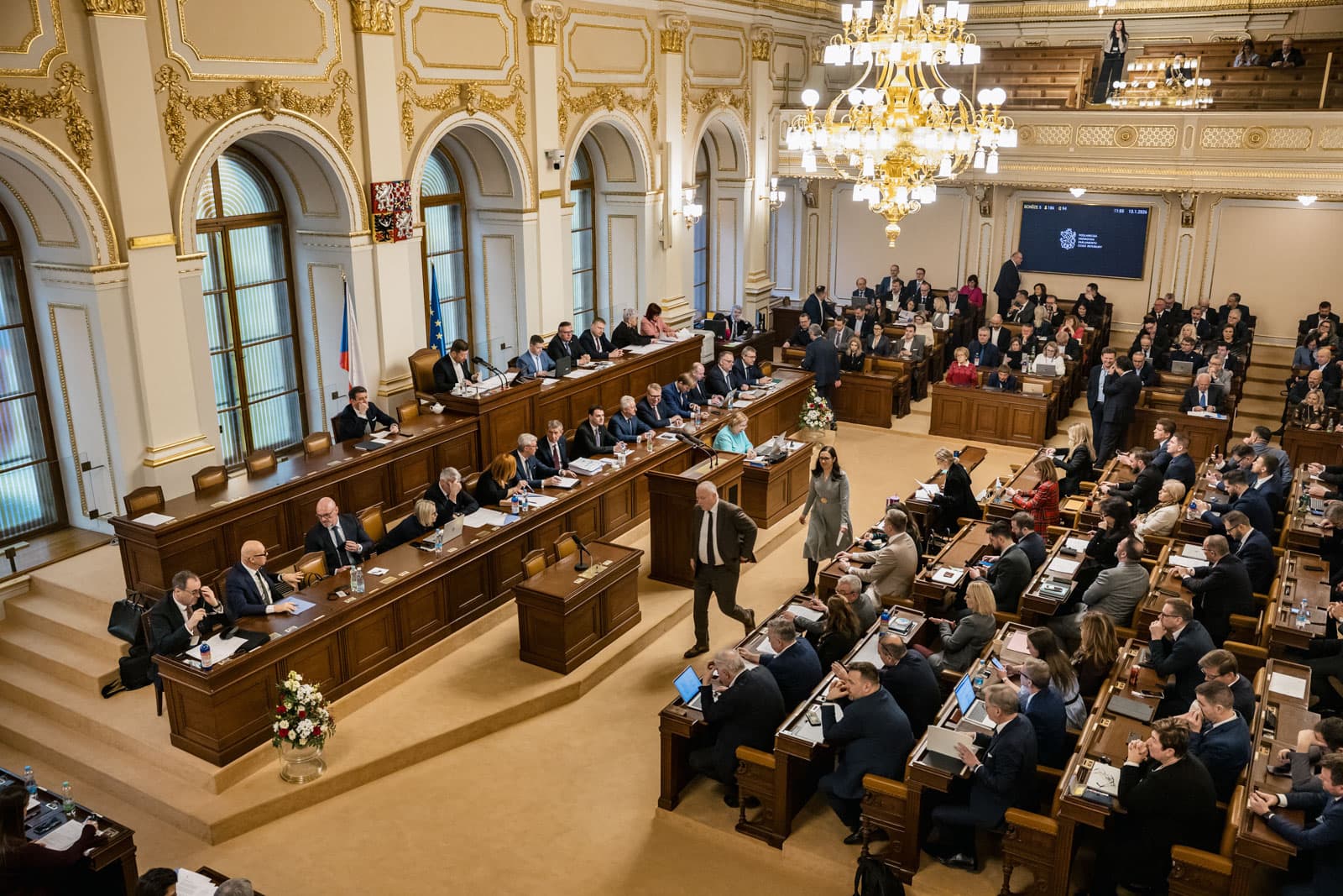 Jednání Poslanecké sněmovny v hlavním jednacím sále 13. ledna 2026